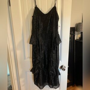 1. State Shimmering Black Maxi Dress